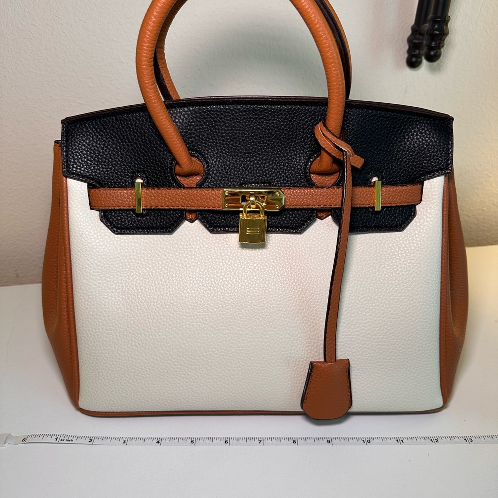 Elegant Black and White Handbag